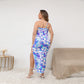 Women's Beach Vibes Oblique-Shoulder Exposure Dress With Side Split (Plus Size)