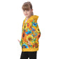 Kid's Sunflower Garden Heavy Fleece Zip Up Hoodie