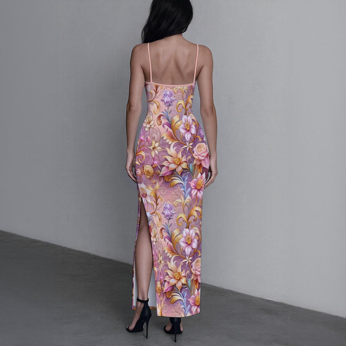 Women's Beatiful Garden Long Dress With Slit