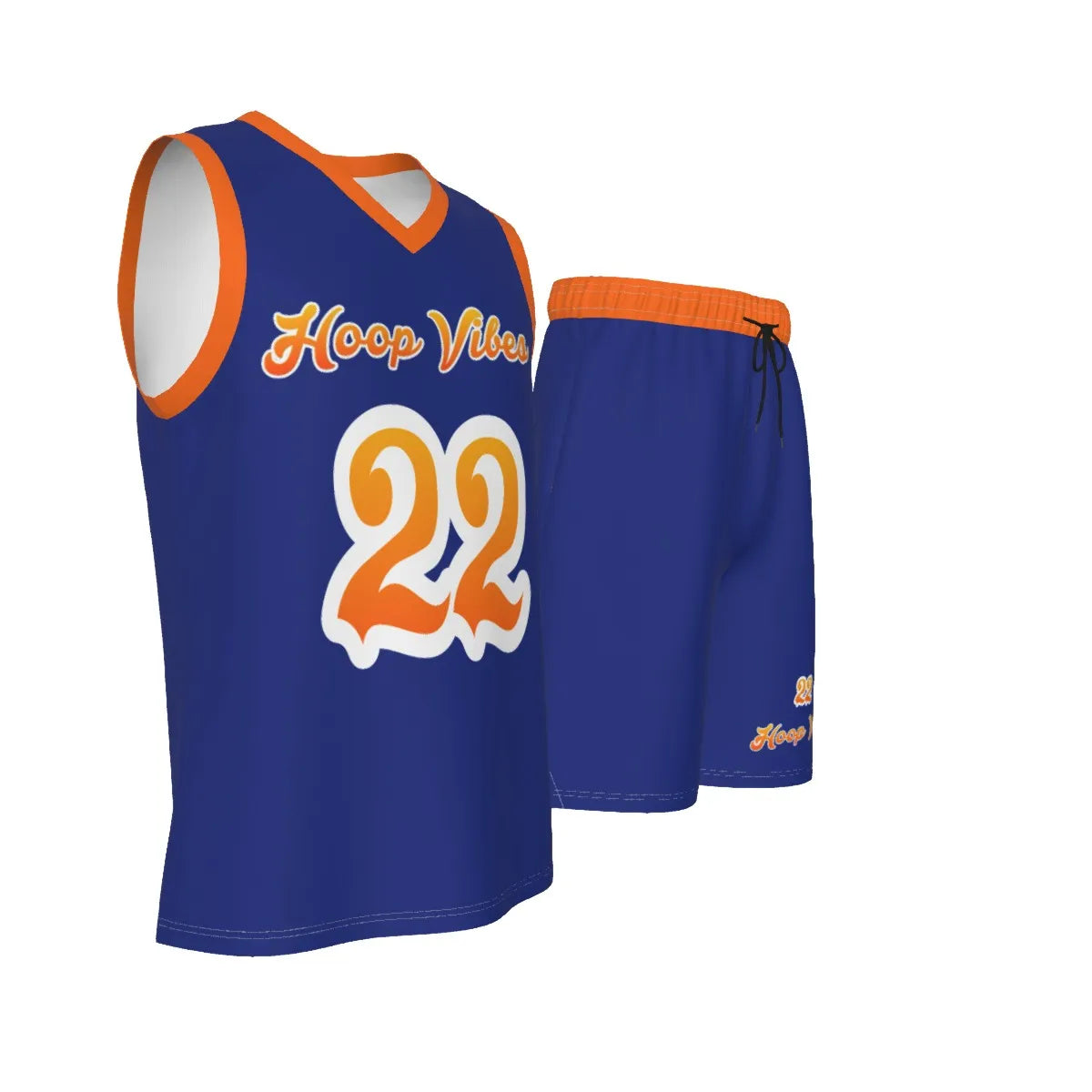 Hoop Vibes #22 Men's V Neck Basketball Suit
