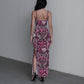 Women's Cute Floral Long Dress with Slit