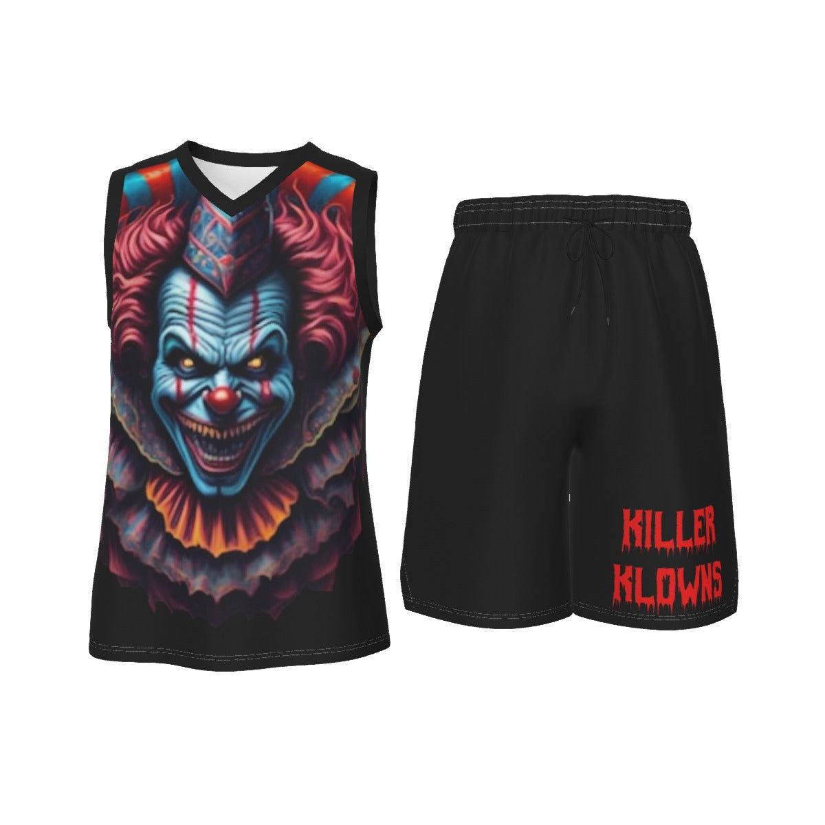 Killer Klowns Men's V Neck Basketball Suit