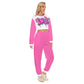 Women's Love Graffiti Style Crop Sweatshirt Suit