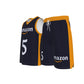 Navy Blue With Stripe Amazon V Neck Basketball Suit