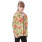 Kid's Baroque Florals Heavy Fleece Zip Up Hoodie