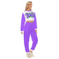 Women's Love Graffiti Style Crop Sweatshirt Suit