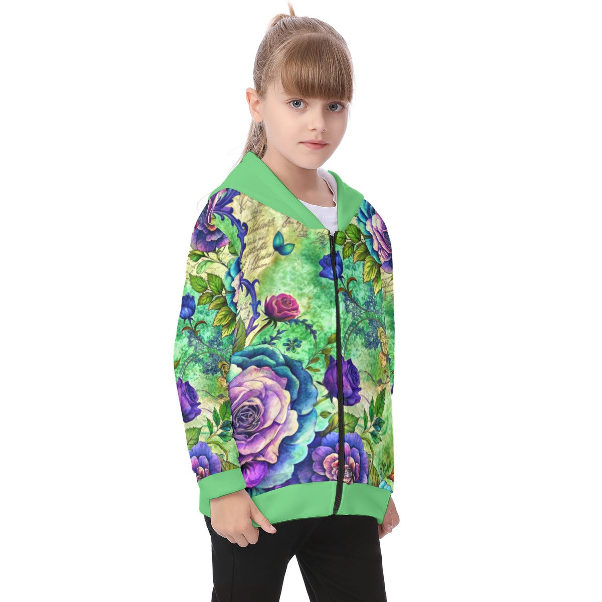 Kid's Forest Memories Heavy Fleece Zip Up Hoodie