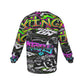 Graffiti Style Men's Drop Shoulder Round Neck Long-Sleeved Sweatshirt