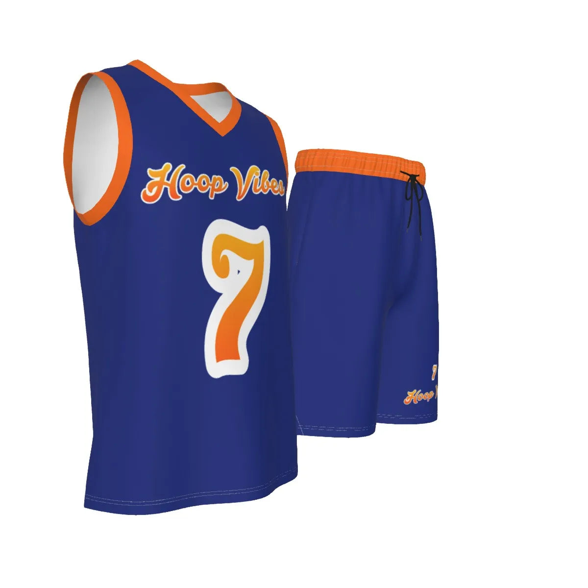 Hoop Vibes #7 Men's V Neck Basketball Suit