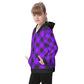 Kid's Plaid KMK Heavy Fleece Zip Up Hoodie