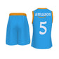 Light Blue Amazon V Neck Basketball Suit