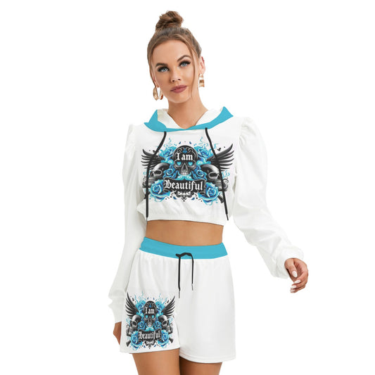 I Am Beautiful Women's Micro Fleece Hoodie And Shorts Set