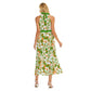 Women's Beach Vibes Wrap Hem Belted Halter Dress