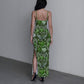 Women's Cute Floral Long Dress with Slit