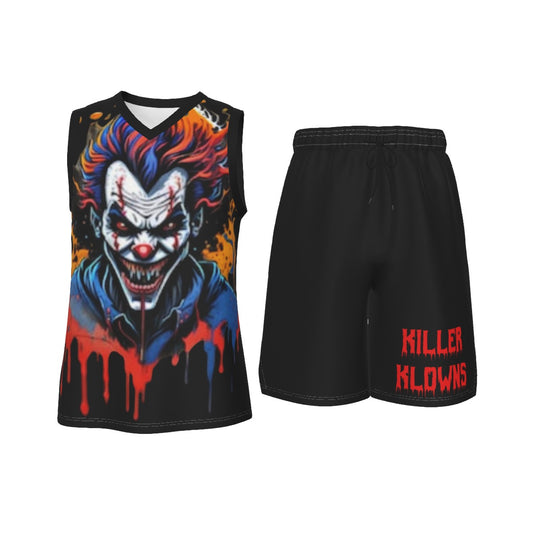 Killer Klowns Men's V Neck Basketball Suit