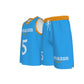 Light Blue Amazon V Neck Basketball Suit