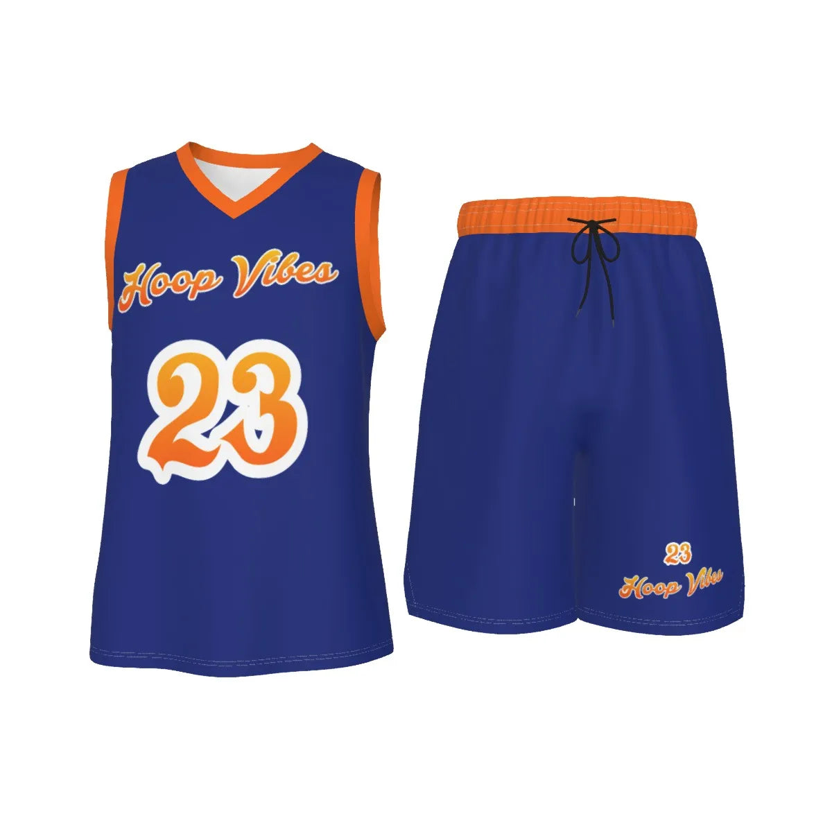 Hoop Vibes #23 Men's V Neck Basketball Suit