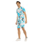 Men's Paint Splatter Short Sleeve Shirt Set