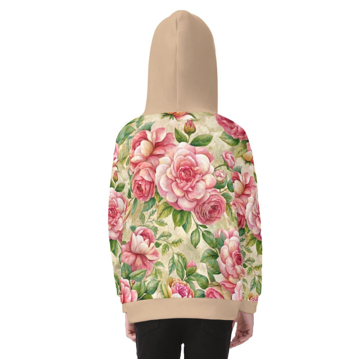 Kid's Baroque Florals Heavy Fleece Zip Up Hoodie