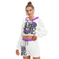 Love With Skull & Roses Women's Micro Fleece Hoodie And Shorts Set