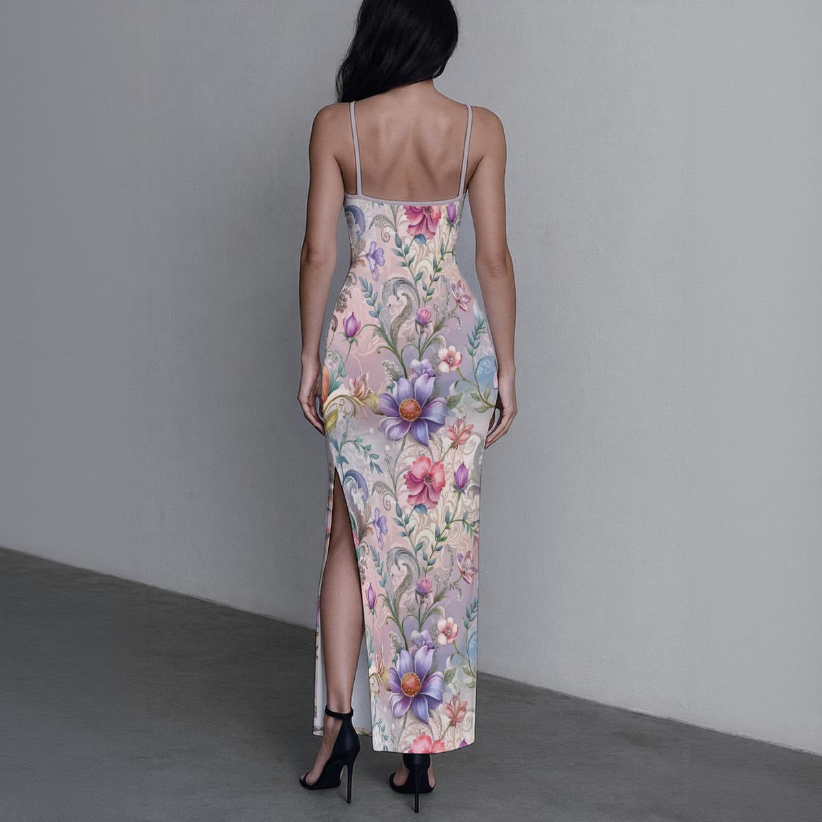 Women's Beatiful Garden Long Dress With Slit