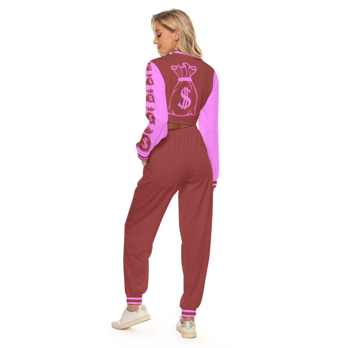 Hustle Or Struggle Women's Crop Sweatshirt Suit