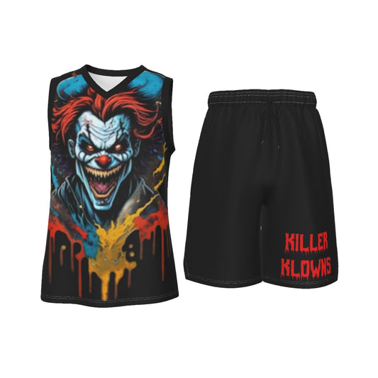 Killer Klowns Men's V Neck Basketball Suit