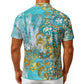 Men's Romantic Rococo Turquoise Gold Button Up