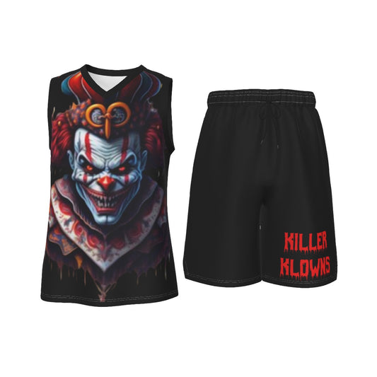 Killer Klowns Men's V Neck Basketball Suit