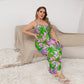 Women's Tropic Summer Vibes Oblique-Shoulder Exposure Dress With Side Split (Plus Size)