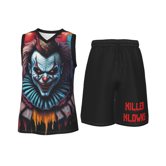 Killer Klowns Men's V Neck Basketball Suit