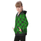 Kid's Plaid KMK Heavy Fleece Zip Up Hoodie