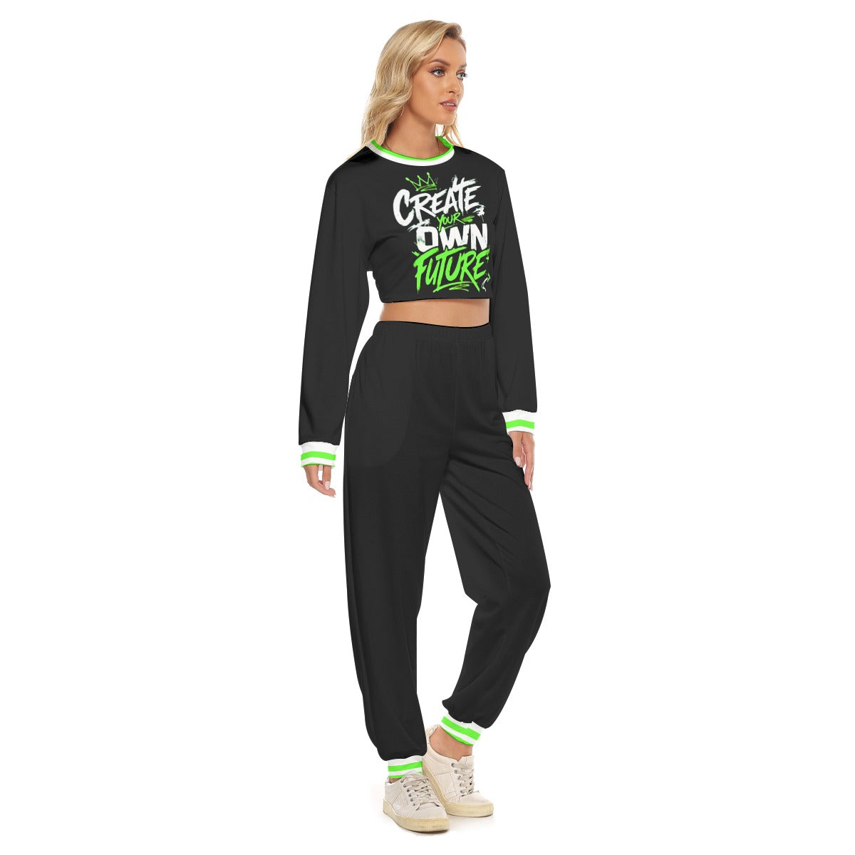 Create Your Own Future Women's Crop Sweatshirt Suit