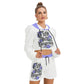 Cute But Dangerous Women's Micro Fleece Hoodie And Shorts Set