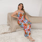 Women's Tropic Summer Vibes Oblique-Shoulder Exposure Dress With Side Split (Plus Size)
