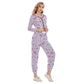 Women's Lavender Dreams Crop Hoodie Sports Set