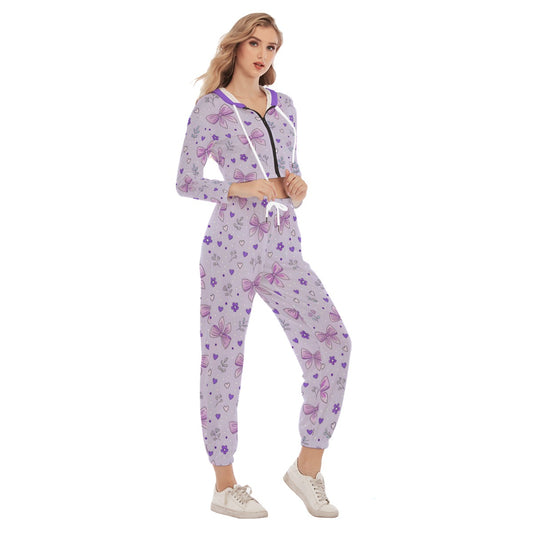 Women's Lavender Dreams Crop Hoodie Sports Set