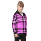 Kid's Plaid KMK Heavy Fleece Zip Up Hoodie