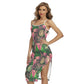Tropic Summer Vibes Back Cross Cami Dress