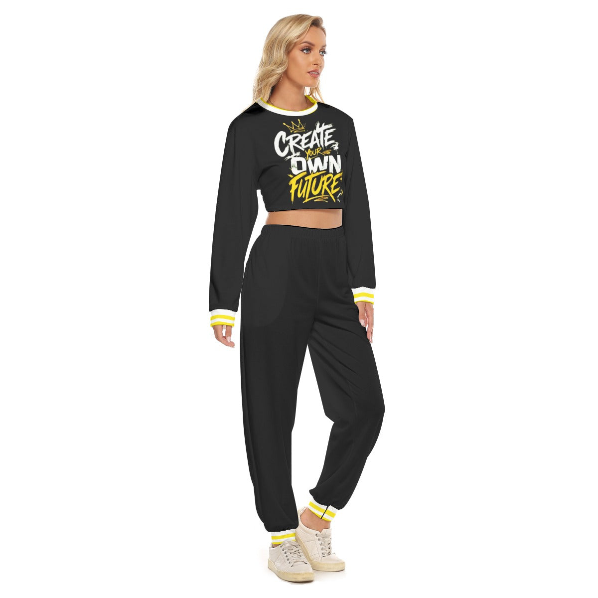Create Your Own Future Women's Crop Sweatshirt Suit