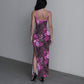 Women's Cute Floral Long Dress with Slit