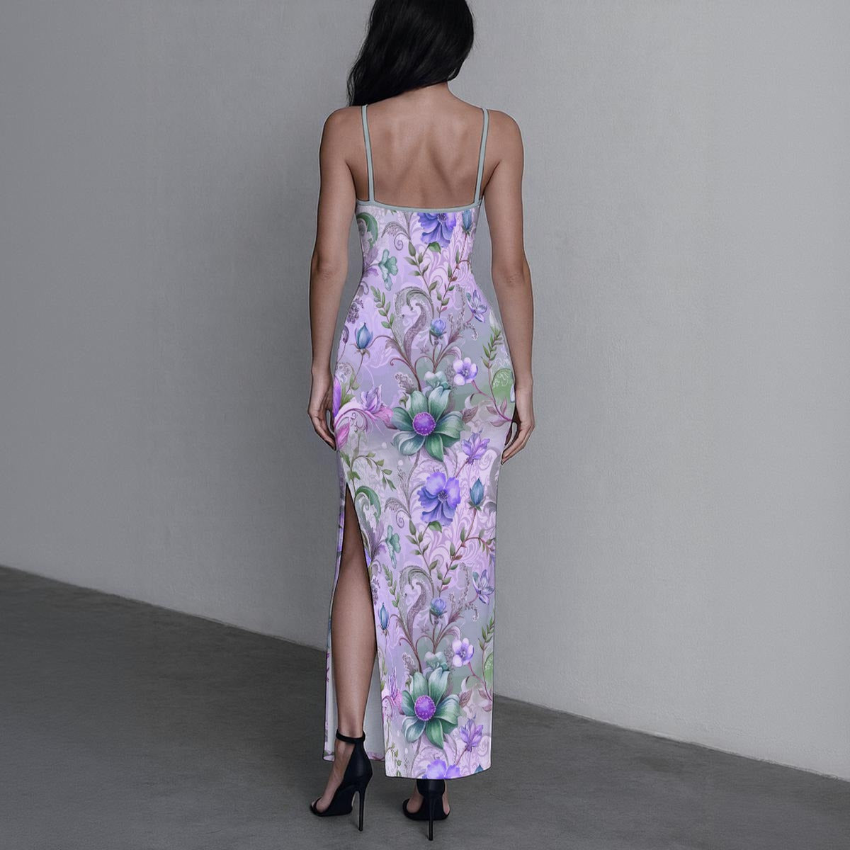 Women's Beatiful Garden Long Dress With Slit