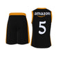 Black With Stripe Amazon V Neck Basketball Suit