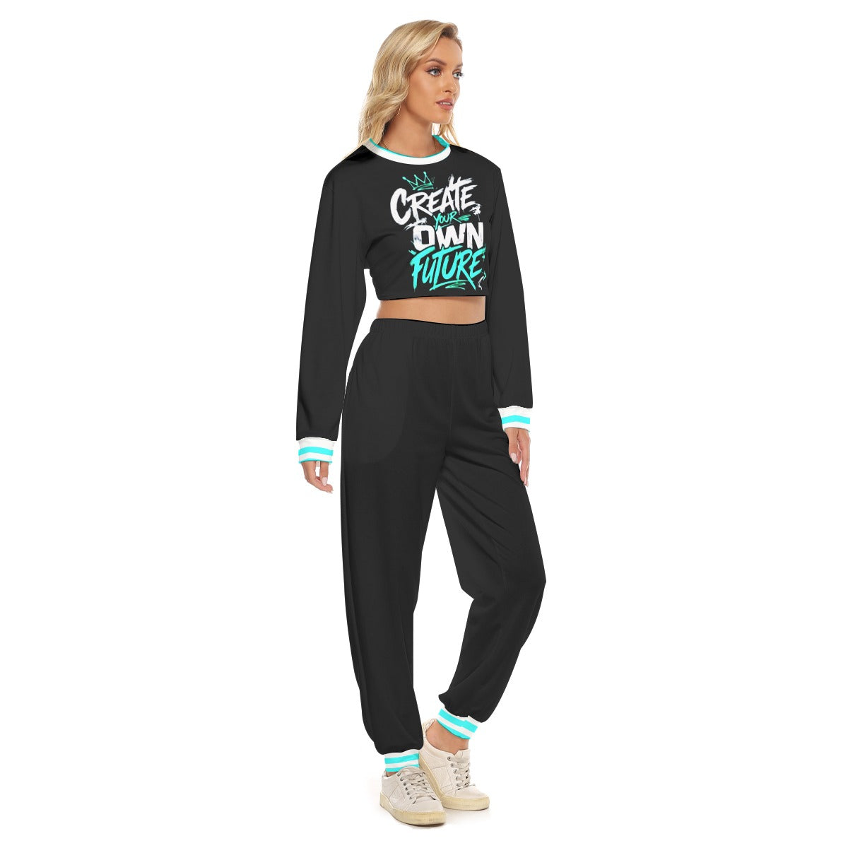 Create Your Own Future Women's Crop Sweatshirt Suit