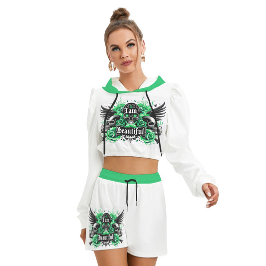I Am Beautiful Women's Micro Fleece Hoodie And Shorts Set