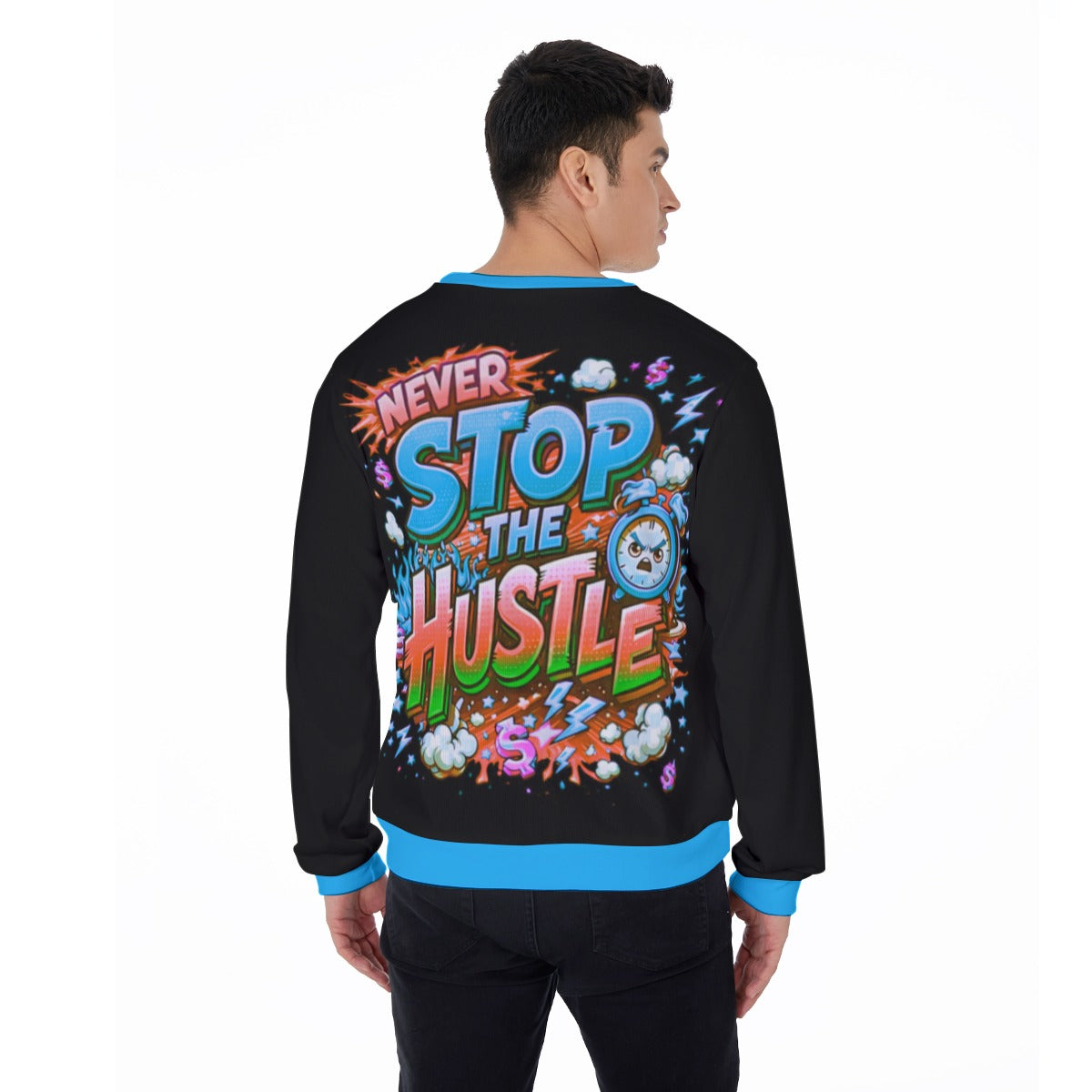 Never Stop The Hustle Men's Thicken Sweater