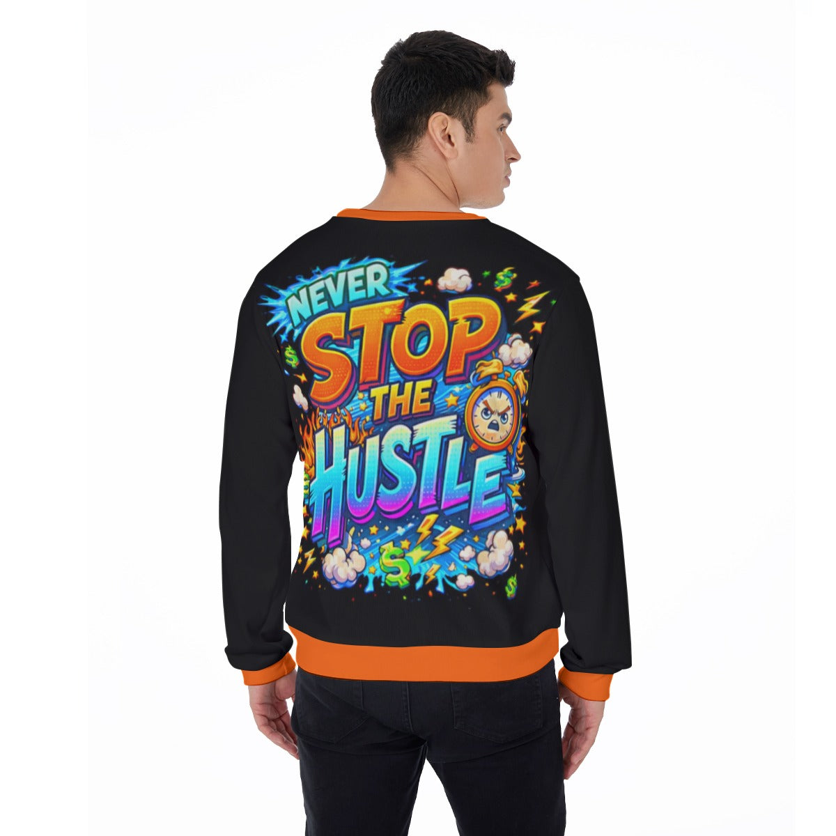 Never Stop The Hustle Men's Thicken Sweater