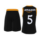 Black Amazon V Neck Basketball Suit