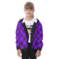 Kid's Plaid KMK Heavy Fleece Zip Up Hoodie