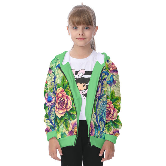 Kid's Forest Memories Heavy Fleece Zip Up Hoodie